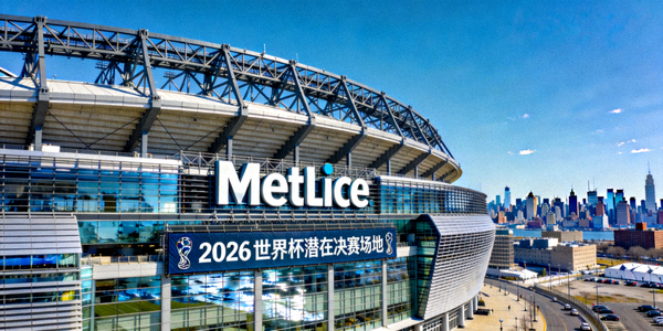美国纽约MetLife体育场外观 - 2026世界杯潜在决赛场地